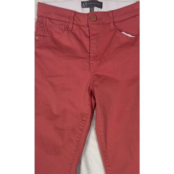 Wit & Wisdom 0P Petite Coral Pink Pants - Picture 2 of 8